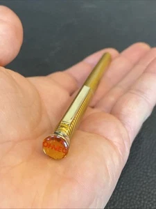 Swiss Pierre Cardin OHNEG Advertising Ballpoint Pen Gold & Black Spiral Striped - Picture 1 of 19