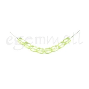 Cubic Zirconia Rectangle Beads 6x8 8pc Peridot #64022 - Picture 1 of 1