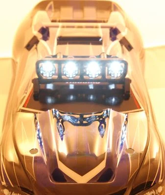 RPM Light Bar Narrow with 4 LEDs 80783, Traxxas HPI Losi Chrome (light bar only) - Image 1 of 4