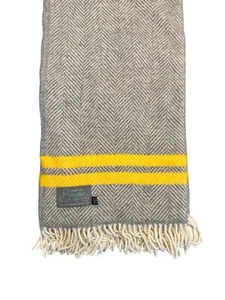 The British Blanket Company reine Schurwolle große gestreifte Decke 64” x 60” EUC - Bild 1 von 5