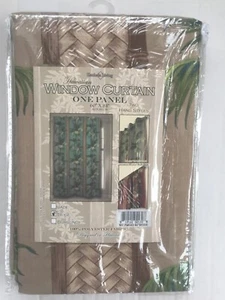 Hawaiianischer Fenstervorhang 1 Paneel Drap 3 Größen 3 Farben Palm Tropical - Bild 1 von 10