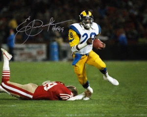 Eric Dickerson Autographed 8x10 Photo Reprint Los Angeles Rams Signed Auto HOF 2 - Foto 1 di 2