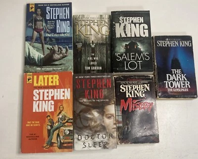 Lot Of 7 Stephen King Books: Later, Doctor Sleep, The Dark Tower, Misery, The Co Foto 1 de 4