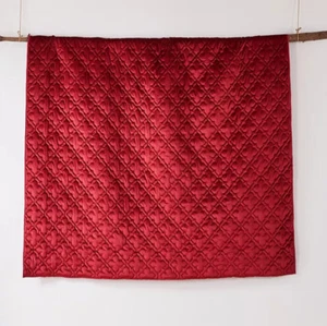 Levtex Caserta Velvet Full/Queen  Quilt Red MSRP $200 - Picture 1 of 5