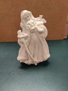 K's Collectionporcelain Santa figurine all white old-fashioned Christmas 6" tall - Picture 1 of 6