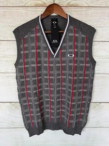 Oakley Golf Vest Mens Size Large Heritage Knit Merino Wool Blend Golf Vest New - Picture 1 of 4