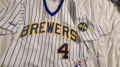 Camiseta deportiva Paul Molitor 1988 Milwaukee Brewers Rawlings auténtica local talla 44 Foto 1 de 4
