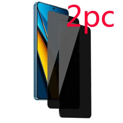 2pcs Privacy Tempered Glass Anti-spy Screen Protector for xiaomi Poco X5 Pro X4 - Image 1 of 4
