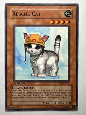 Yu-Gi-Oh! TCG Rescue Cat (1st Edition) Flaming Eternity FET-EN033 - Image 1 of 2