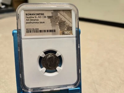 Imperio Romano Faustina Sr. AD 138-140/1 AR Denarius NGC Foto 1 de 4