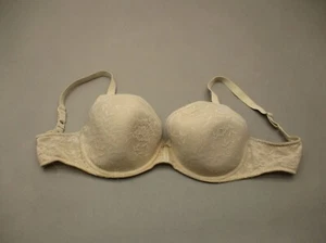 38DDD Wacoal Womens Beige Lace Lined Underwire Back Closure Demi Bra 8i - Picture 1 of 8