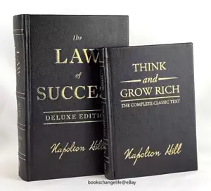 THE LAW OF SUCCESS / THINK AND GROW RICH Napoleon Hill Deluxe Leather Bound NEW - Picture 1 of 8