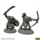 2 x ORCs of the RAGGED WOUND TRIBE - BONES REAPER miniature rpg warrior 7013