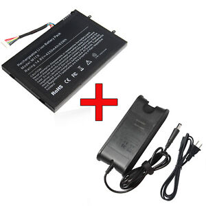 Battery+Charger for Dell Alienware M11x R1 R2 M14x R1 R2 P06T PT6V8 T7YJR 8P6X6