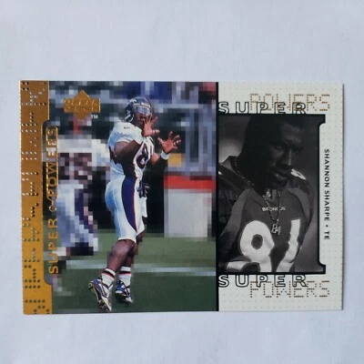 1998 Upper Deck Super Powers Shannon Sharpe Denver Broncos #S14 Insert - Image 1 of 2