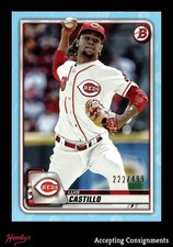 2020 Bowman Sky Blue #56 Luis Castillo REDS 222/499