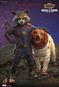 Hot Toys 1/6 Mms708 Guardians Of The Galaxy Vol.3 Rocket & Cosmo In Stock New - Picture 1 of 11