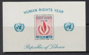 Liberia - 80c Human Rights Year (MNH M/S) 1968 (CV $3) - Picture 1 of 1