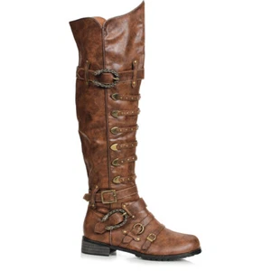 Ellie 1" Heel Knee High Boots Adult Men Shoes Halloween 158/Wilbur - Picture 1 of 4