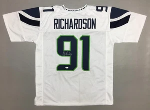 Sheldon Richardson Signed White Seahawks Jersey (JSA COA) Pro Bowl Defensive End - Picture 1 of 5