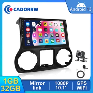 10.1" Android 13 Car Radio Stereo GPS Navi WiFi 32GB For Jeep Wrangler 2015-2017 - Picture 1 of 19