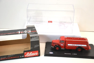 Schuco 1:43 Mercedes Benz L 6600 Tankwagen LKW Esso AG Hamburg Modell Nr. 59 - Bild 1 von 4
