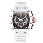 Multi-Function Quartz Watch Men's Watch Silicone Band Fashion Watch white cover