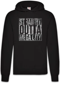 Straight Outta Mega City Hoodie Sweatshirt Massive Judge Monster Fun Dredd - Picture 1 of 1