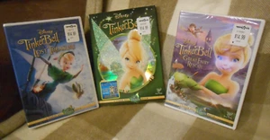 Lot (3) Tinker Bell Lost Treasure Great Fairy Rescue DVDs Toys-r-Us Sticker NEW! - Picture 1 of 5