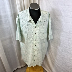 LL Bean Shirt Mens XXLT Tall 100% Cotton 90s Aztec Traditional Fit Southwestern - Picture 1 of 17