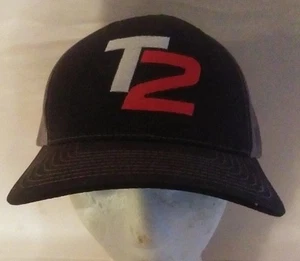 Richardson 112 Trucker T2 Embroidered Cap Hat Meshback Snapback Black Gray - Picture 1 of 14