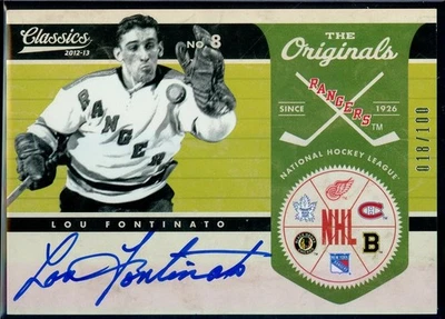 2012-13 Classics Signatures The Originals #38 Lou Fontinato 018/100 - Image 1 of 2