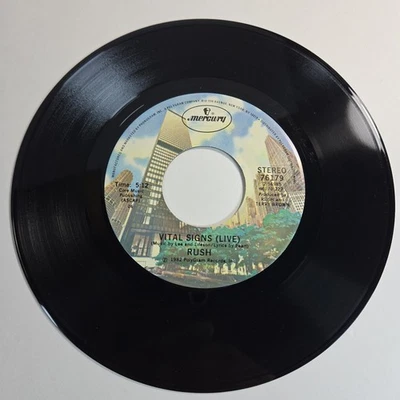 Rush "Vitals Signs (Live)" 45 Vg+ Tested Jukebox 1982 Rare "New World Man" - Image 1 of 3