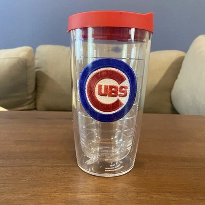 Chicago Cubs Tervis Tumbler 16 ounce With Red Lid Travel Mug  Made in America - Image 1 of 4