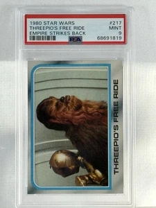 1980 Topps The Empire Strikes Back Card #217 Threepio’s Free Ride PSA 9 MINT - Picture 1 of 2