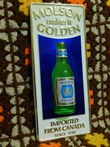 Letrero de pared de colección MOLSON lo hace dorado importado de Canadá [15''x 6,5''] BAR PUB - Imagen 1 de 13