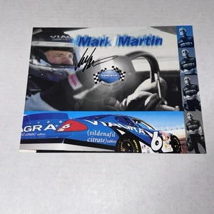 Mark Martin NASCAR HALL OF FAME signed #6 photo 2001 VIAGRA FORD TAURUS VINTAGE - Picture 1 of 2