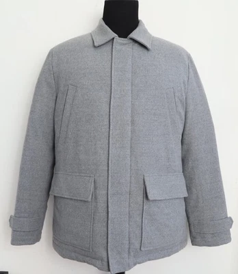 Eleventy Down Filled Grey Wool Coat EU 52 - US 42 - Image 1 of 4