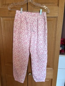 Girls Gap X-LoveShackFancy pink floral logo joggers pull on pants-Medium - Picture 1 of 4