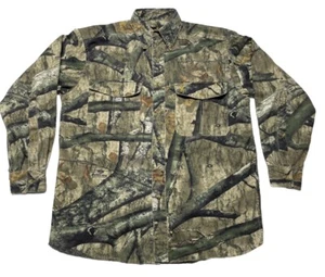 Browning Reactar Mossy Oak Treestand Camo Button Down Hunting Shirt Mens Medium - Picture 1 of 18