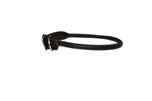 KLASSISCHES GEROLLTES LEDER HUNDEHALSBAND SCHWARZ 24 ZOLL NICKEL HARDWARE USA - Bild 1 von 7