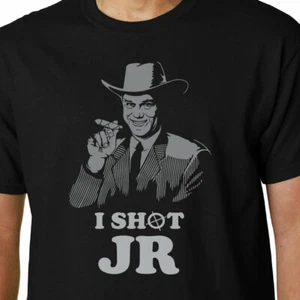 I Shot JR T-Shirt DALLAS EWING EIGHTIES 80'S KULT TV CRAGGY LUSTIG ZITAT GEEK TOM - Bild 1 von 2