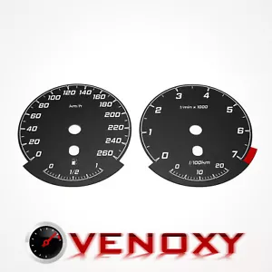 BMW E90 E92 7000 RPM 260 KM/H Aftermarket Instrument Cluster Black Gauge Faces - Foto 1 di 4