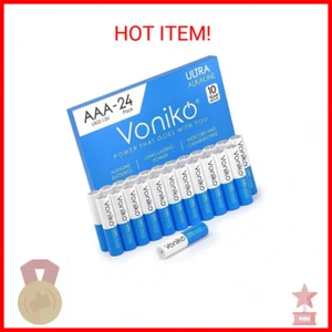 Voniko - Pilas AAA de grado premium - Paquete de 24 - Batería alcalina triple A - Ult - Imagen 1 de 2