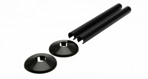 Talon Black Snappit 15mm Radiator Endstücke Rohrabdeckung & Kragen Set - Bild 1 von 1