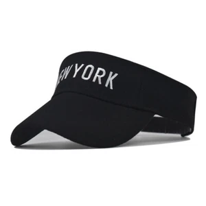 Sun Visor Hat Golf Tennis Beach Baseball Cap Adjustable Summer Plain Women - Picture 1 of 14