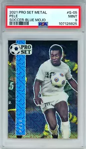 PELE 2021 LEAF PRO SET METAL #S-05 BLUE MOJO /30 PSA 9 - Picture 1 of 2