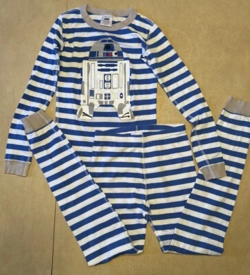 Hanna Andersson 星球大战 R2D2 PJ 衬衫和裤子睡衣男孩尺寸 14 160 厘米 — 第 1/4 张图片