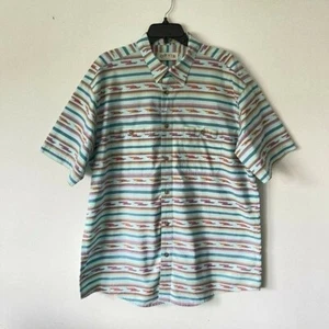 Orvis Size XL Aztec Print Short Sleeve Button Down Shirt Casual - Picture 1 of 7