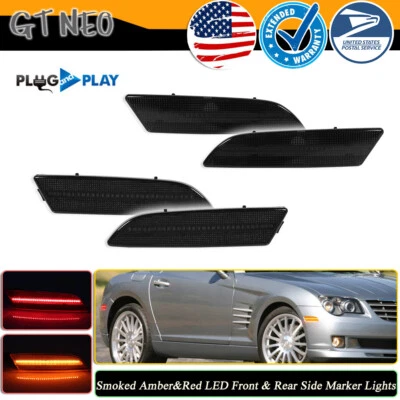 Lâmpadas indicadoras laterais de LED dianteiras traseiras para Chrysler Crossfire 2004 2005 2006 2007 2008 - Imagem 1 de 4